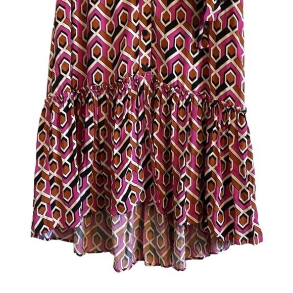 Corey Lynn Calter Anthropologie Annabel Dress Women’s Size XS Petite Midi Pink‎ - Picture 7 of 11